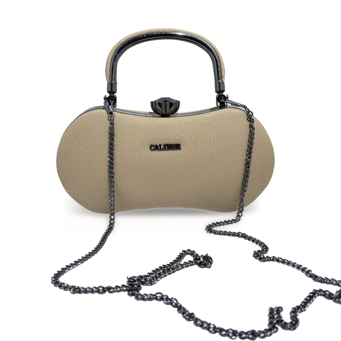 Caliber Mini Top Handle Bag – Beige Elegance