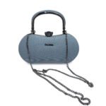 Women Blue Hand Bag Clutch