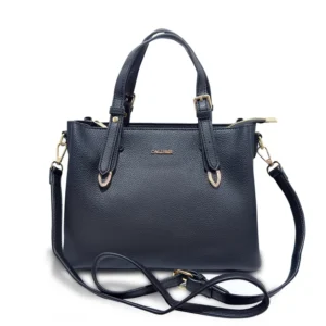 Classic Work Tote Bag with Top Handles-Black