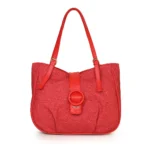 Modern Casual Carry Handbag-Maroon