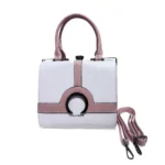 Modern Ring Accent Handbag-Pink