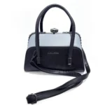 Caliber Structured Top Handle Handbag for Women — Black