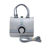 Modern Ring Accent Handbag-Grey
