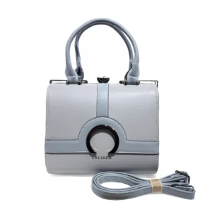 Modern Ring Accent Handbag-Grey