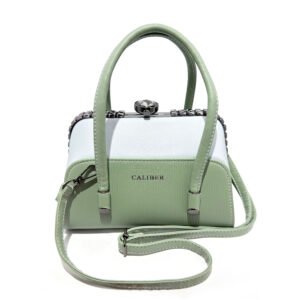 Caliber Structured Top Handle Handbag for Women — Green