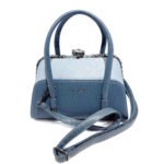 Caliber Structured Top Handle Handbag for Women — Blue
