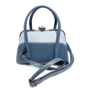 Caliber Structured Top Handle Handbag for Women — Blue
