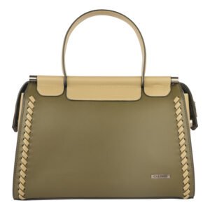 Caliber Elegant Woven Detail Top Handle Bag