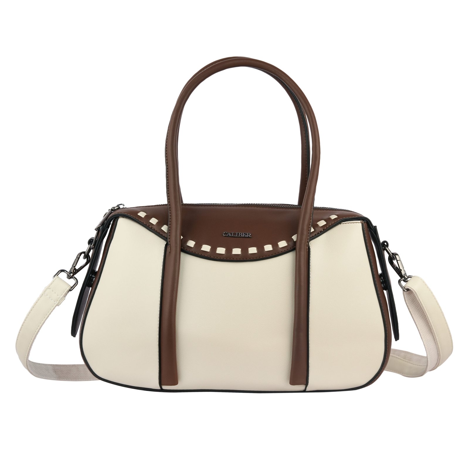Caliber Structured Handbag with Dual Handles