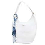 Caliber Textured Hobo Shoulder Bag with Scarf