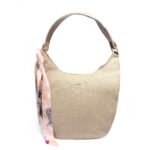 Caliber Textured Hobo Shoulder Bag with Scarf
