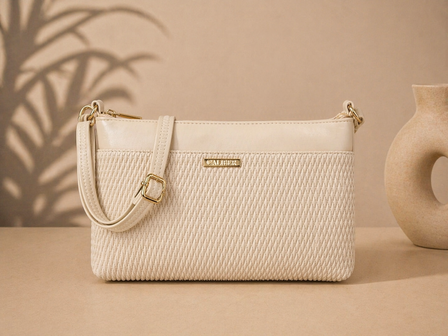 Caliber Woven Texture Crossbody Bag