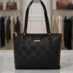 Caliber Woven Textured Tote Handbag with Dual Handles