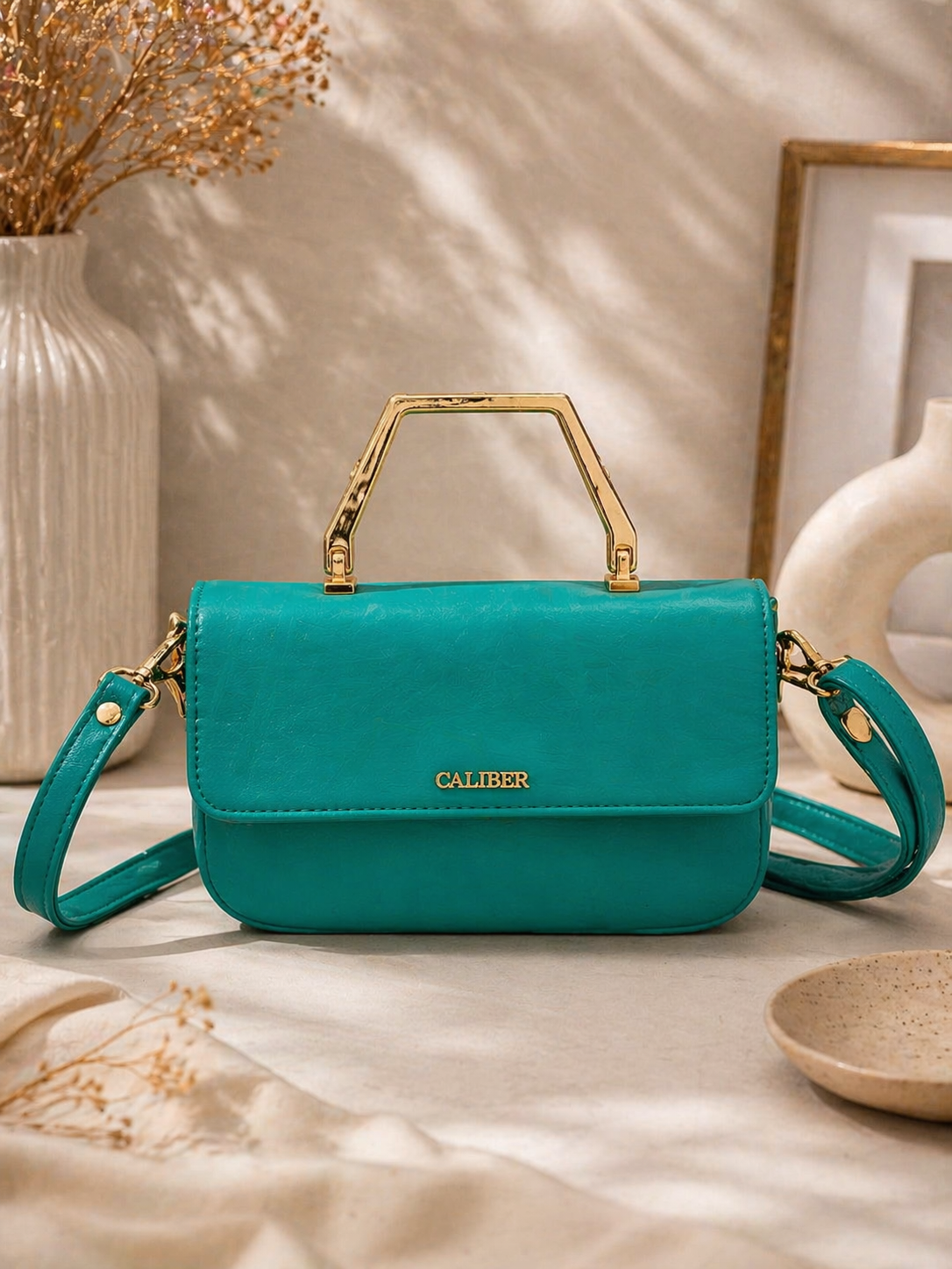 Caliber Artisan Teal Sling Handbag