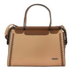 Caliber Elegant Woven Detail Top Handle Bag