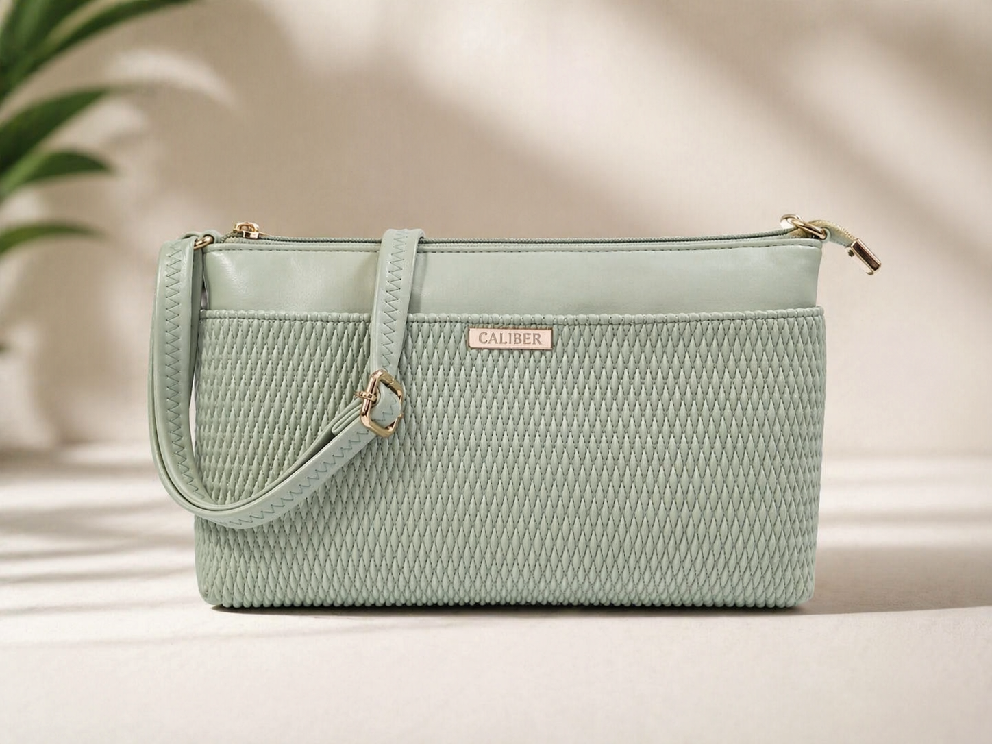 Caliber Woven Texture Crossbody Bag