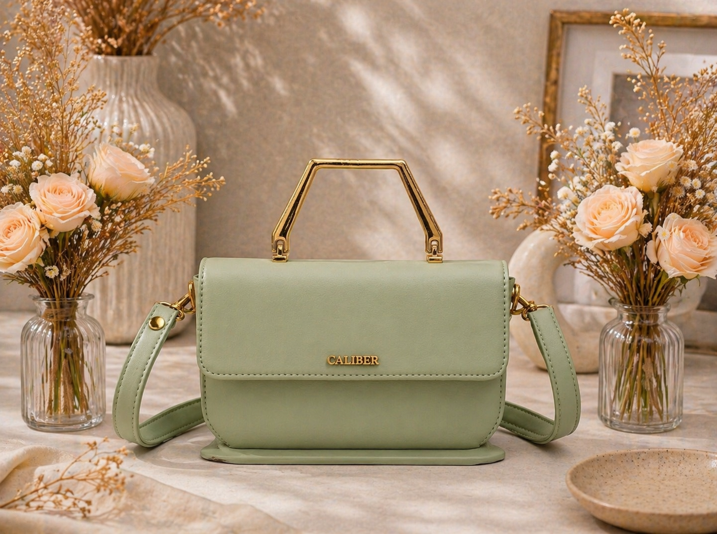Caliber Artisan Teal Sling Handbag