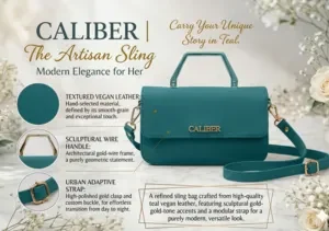 Caliber Artisan Teal Sling Handbag