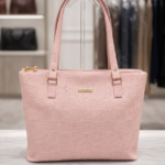 Caliber Woven Textured Tote Handbag with Dual Handles