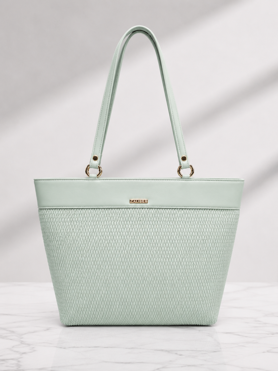 Caliber Elegant Woven Pattern Shoulder Tote